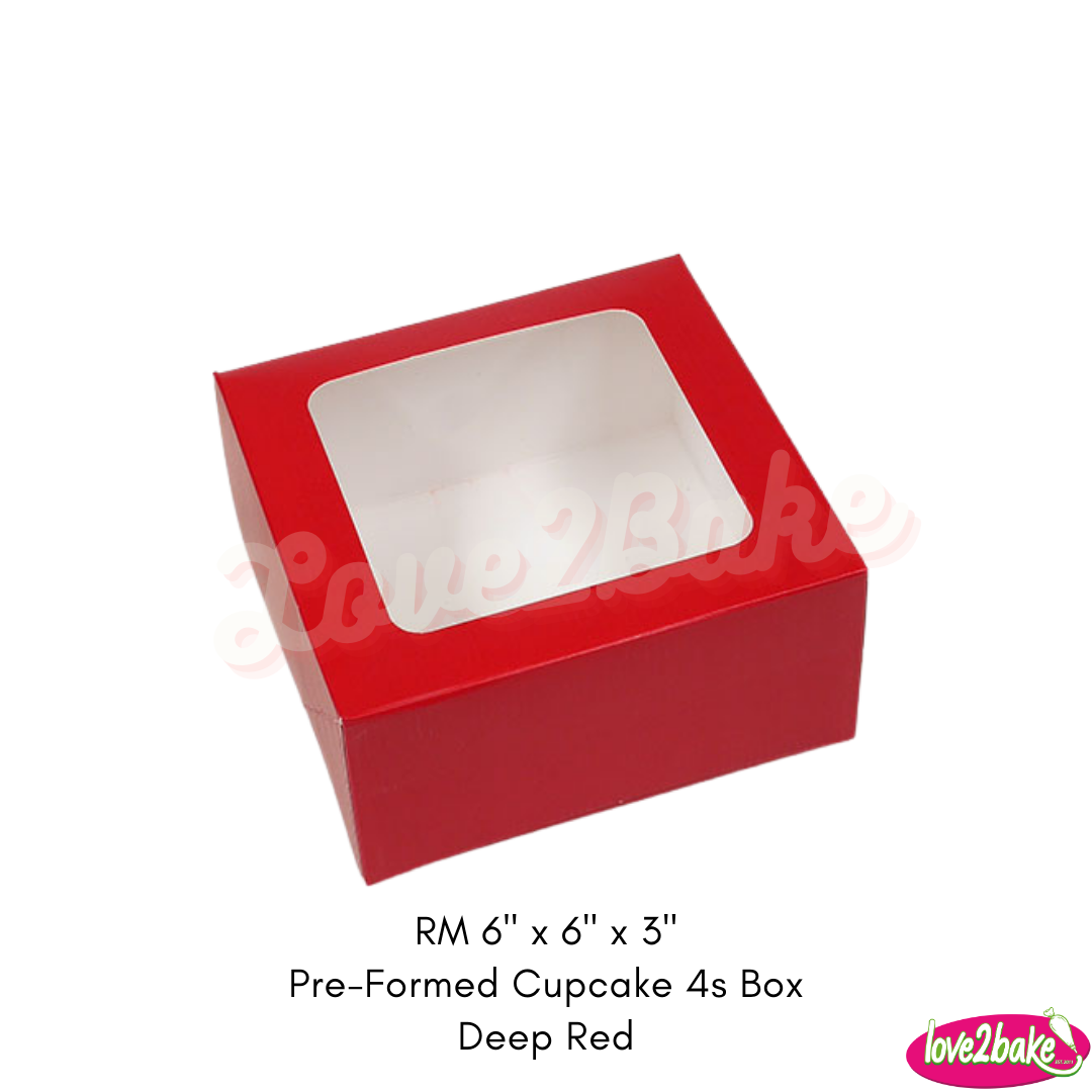 RM 6" x 6" x 3" PreFormed Small Cake Box Love2Bake Philippines