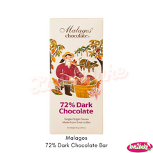 Load image into Gallery viewer, Malagos 72% Dark Chocolate Bar