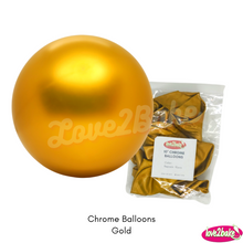 Load image into Gallery viewer, Gold Chrome Balloons