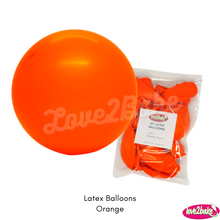 Load image into Gallery viewer, orange latex balloons