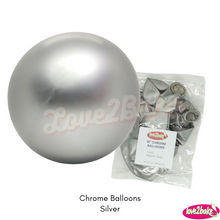 Load image into Gallery viewer, Silver Chrome Balloons