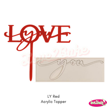 Load image into Gallery viewer, valentines themed acrylic topper