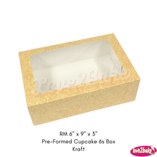 Load image into Gallery viewer, RM 6&quot; x 9&quot; x 3&quot; Pre-Formed Cupcake 6s Box
