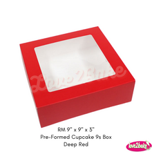 Load image into Gallery viewer, RM 9&quot; x 9&quot; x 3&quot; Pre-Formed Cupcake 9s Box
