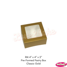 Load image into Gallery viewer, RM 4&quot; x 4&quot; x 2&quot; Pre-Formed Pastry Box
