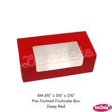 Load image into Gallery viewer, RM 6½&quot; x 3¼&quot; x 2¼&quot; Pre-Formed Fruitcake Box
