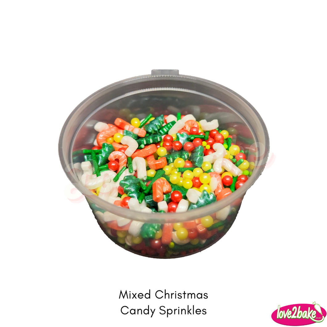 mixed christmas candy sprinkles