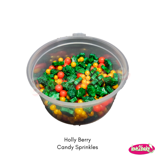 holly berry candy sprinkles