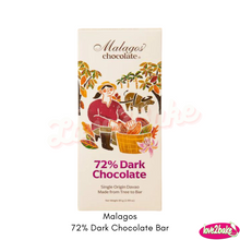 Load image into Gallery viewer, Malagos 72% Dark Chocolate Bar
