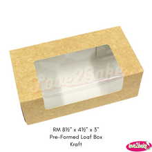 Load image into Gallery viewer, RM 4½&quot; x 8½&quot; x 3&quot; Pre-Formed Loaf Box
