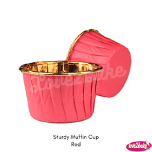 Load image into Gallery viewer, red dessert foil baking cup
