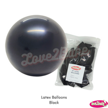 Load image into Gallery viewer, black latex balloons
