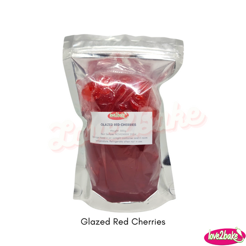 glazed red cherries