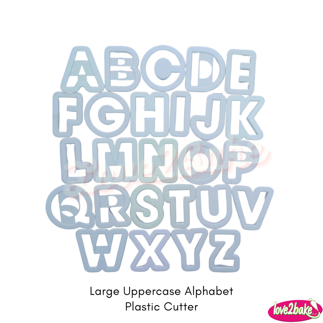 Large Uppercase Alphabet Plastic Cutter Set
