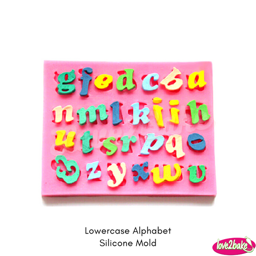 lowercase alphabet silicone mold