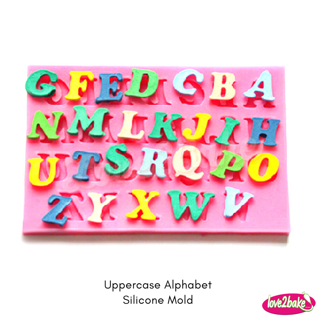 uppercase alphabet silicone mold
