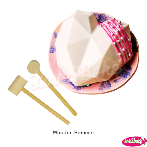 wooden hammer smash cake